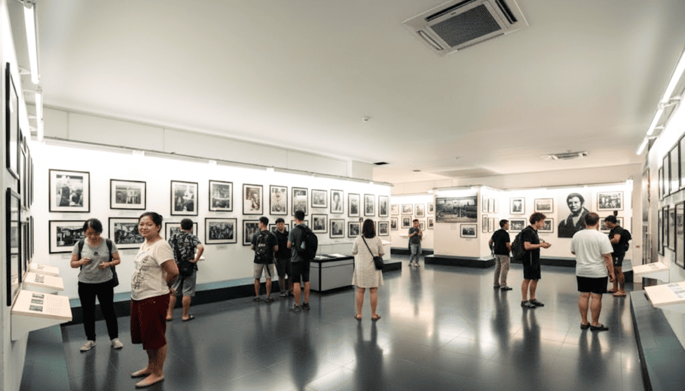 Inside, the museum tells emotional stories through photographs, relics, and exhibitions that offer a sobering look at the realities of war